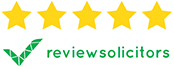 Five star rated on ReviewSolicitors